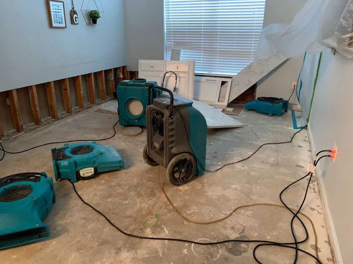 Dehumidifier in flood-cut room for Water Extraction & Removal in CaÃ±on City